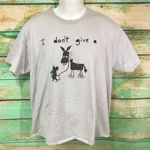 Men’s Graphic Humorous T-shirt Gray XL